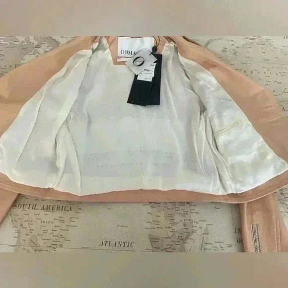 🆕Free People/  DOMA Leather Jacket Size XS - Picture 4 of 11